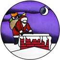 Santa Going Down Chimney