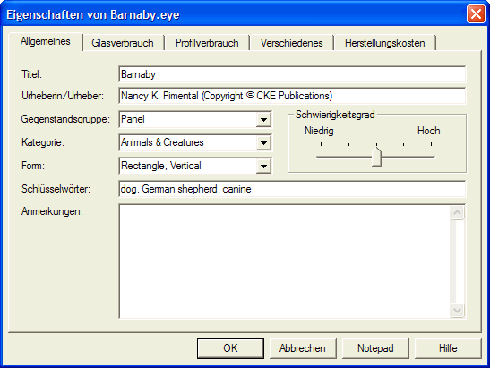 properties dialog box