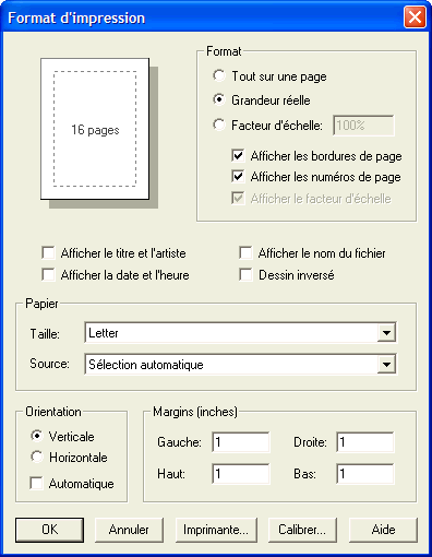 page setup dialog