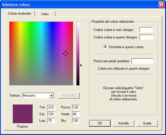 color selector dialog box