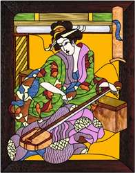 Geisha Playing Shamisen