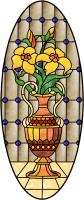 Grecian Urn Door Insert Oval