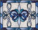 Fleur de Lis and Ribbon Rectangle