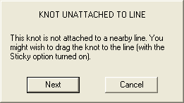 knot unattached