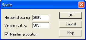 scale dialog